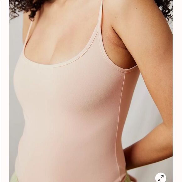 NWT Free People Basique Strappy Sleeveless Bodysuit In Ballet - Picture 3 of 11